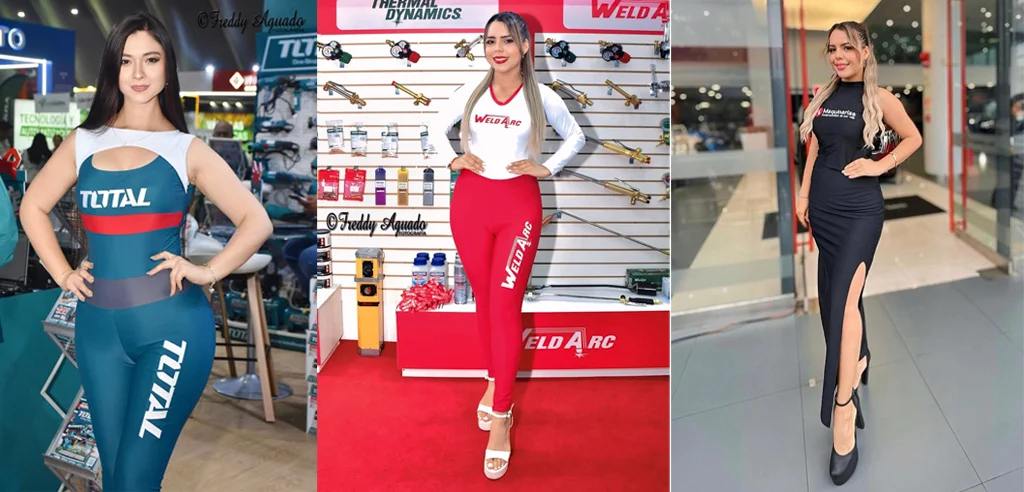 Uniforme-anfitriona-licra-roja Uniforme de Anfitriona Licra Roja